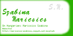 szabina maricsics business card
